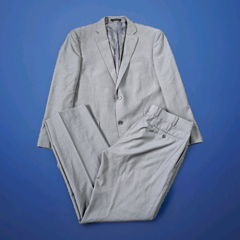 Marc New York Suit 2pc, Slim, Gray, 42R, 33/32 Pant